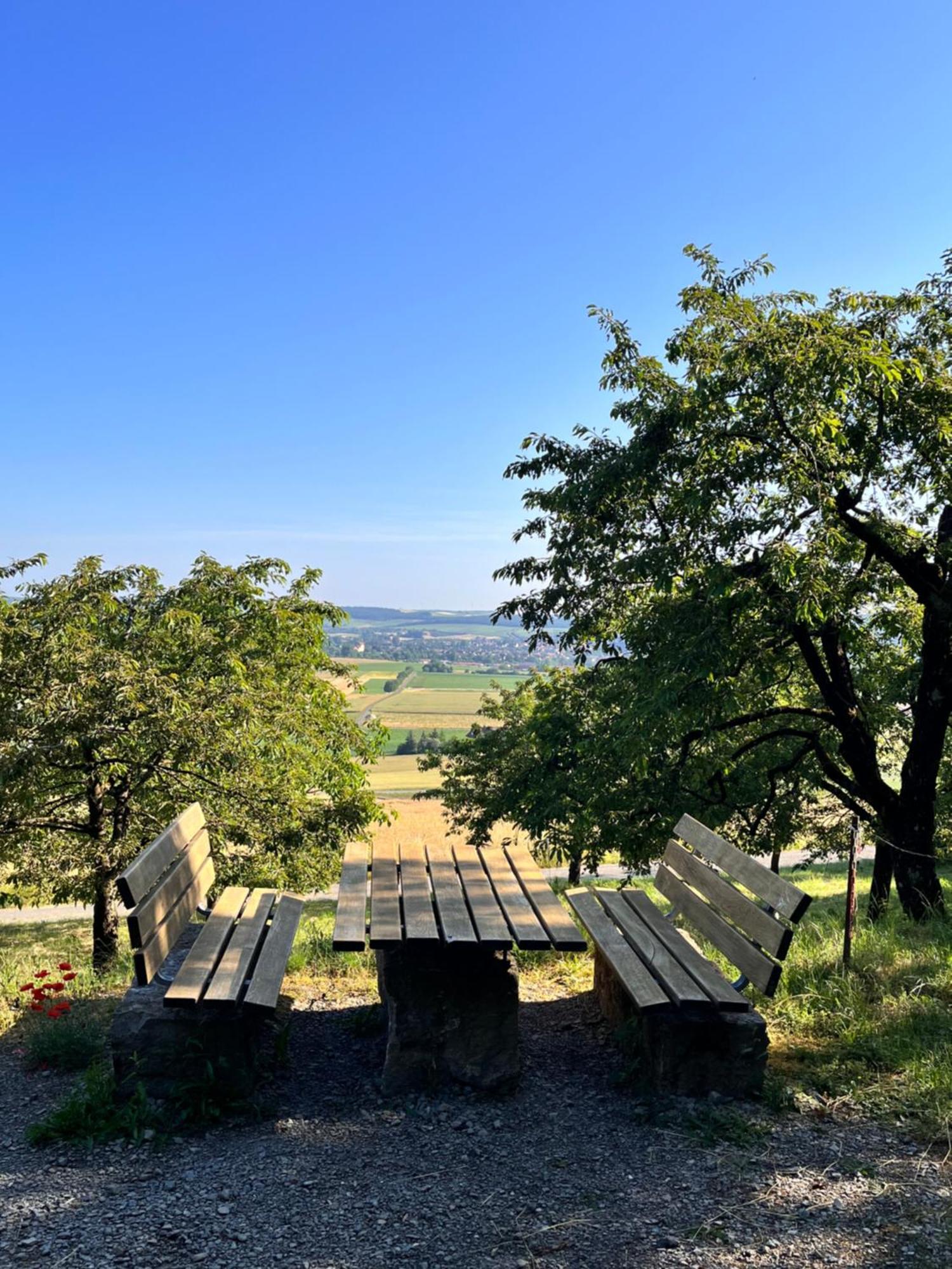 Ferienhaus Weinbergblick - Nahe Wuerzburg - 2 Schlafzimmer - Familienfreundlich - Terrasse Unterleinach Exterior foto